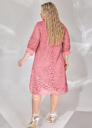 Нарядное гипюровое женское  платье  размеры 50-52, 54-56, 58-60.9 фото