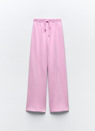 Костюм зара брюки джоггеры розовый кофта свитшот с капюшоном худи зара zara2 фото
