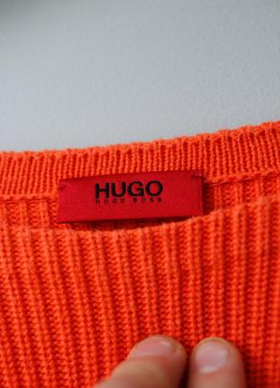 Hugo boss вязаный женский свитер оранжевый кофта джемпер prada gucci max mara zara6 фото