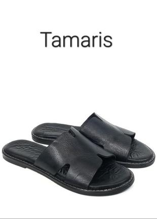 Кожаные женские шлепанцы tamaris оригинал