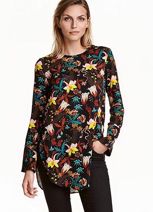 Оригинальная блузка с длинным рукавом от бренда h&m 0421249006 разм. 32, 36