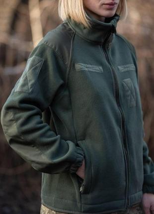 Флісова кофта олива жіноча, краща якість, оригінал ua