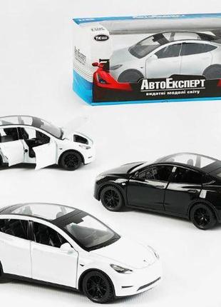 Машинка tesla model y 39110  "авто експерт", 2 види, металопластик, 1:32, звук, світло, інерція