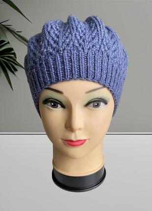 Весенний ажурный берет, ручная работа