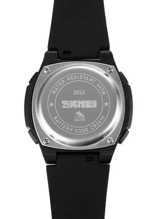 Спортивные наручные часы skmei 2023 (черные с черным)8 фото