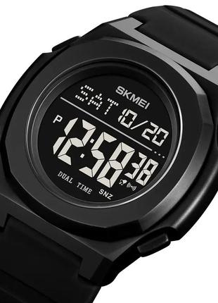 Спортивные наручные часы skmei 2023 (черные с черным)3 фото