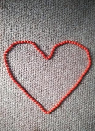 Длинное ожерелье оранжевого цвета 🔥2 фото