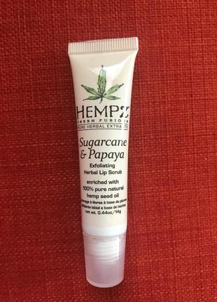 Скраб для губ hempz sugarcane & papaya herbal lip1 фото