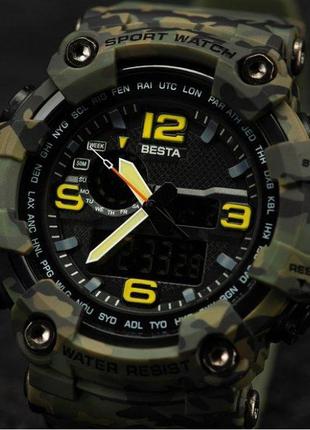Мужские наручные тактические часы besta lion (камуфляж)4 фото