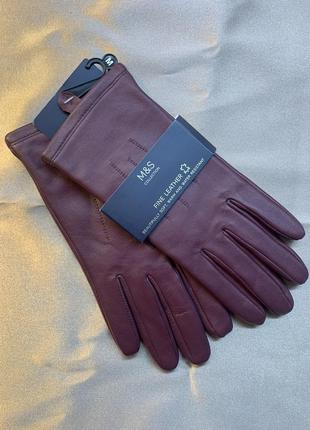 Шкіряні жіночі рукавички1 фото