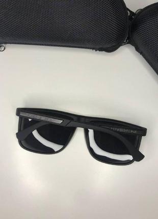 Чоловічі сонцезахисні окуляри porsche полароїд polarized водійські чорні квадратні великі з поляризацією3 фото