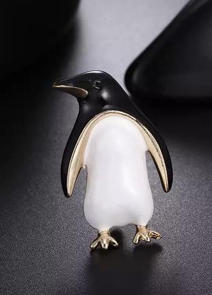 Качественная брошка пингвин булавка заколка пин значок2 фото