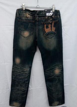 Состаренные джинсы с жаткой