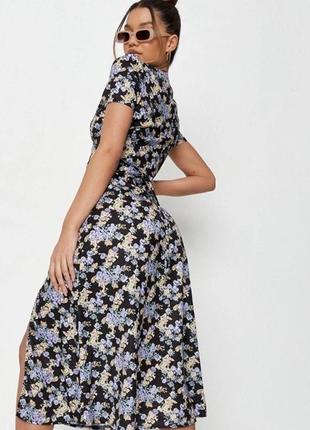 Платье миди в цветочный принт missguided3 фото