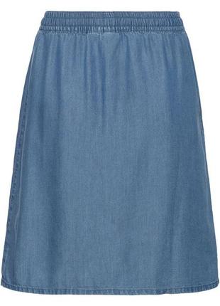 Женская юбка мини 34 euro, esmara, нитечка, синяя2 фото