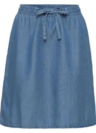 Женская юбка мини 34 euro, esmara, нитечка, синяя1 фото