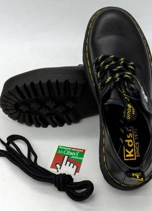 Черные женские туфли dr. martens, натуральная кожа 38. размеры в наличии: 38, 39, 40, 41.3 фото