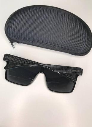 Солнцезащитные очки маска porsche polaroid крупные антибликовые uv400 с поляризацией квадратные черные4 фото