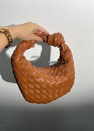 Сумка bottega veneta nappa intrecciato mini jodie caramel4 фото