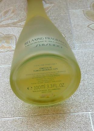 Shiseido relaxing fragrance цветочные зеленые edp остаток 75 мл