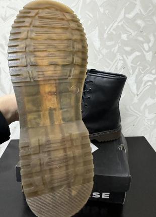 Ботинки полуботинки натуральная кожа как dr martens на шнуровке стильные модные классные3 фото
