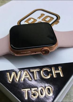 Смарт годинник браслет t500 smart watch apple t-500 фітнес трекер опт2 фото