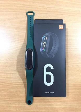 Фітнес-браслет smart band м6 смартчаси m6 фітнес-трекер темно-зелений