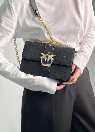 Жіноча сумка pinko classic love bag icon simply black/gold7 фото