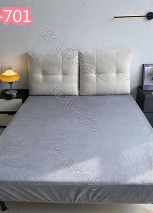 Велюровое покрывало на резинке хорошего качества