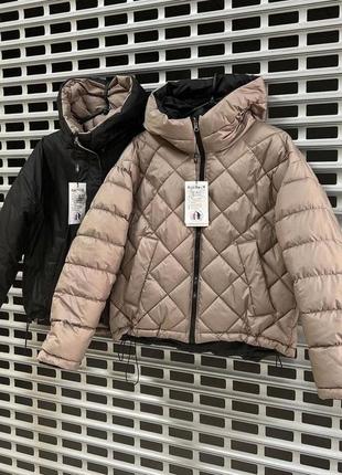 Жіноча весняна стьобана двохстороння куртка,женская короткая стёганая двухстороняя...