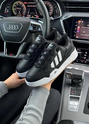 Женские черно-белые кожаные кроссовки на весну в стиле adidas adi2000 🆕 кеды адидас