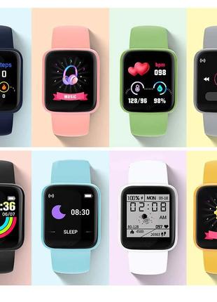 Смарт-часы smart watch y68s шагомер подсчет калорий цветной экран pink8 фото