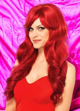 Парик длинный красный leg avenue long wavy wig, 68.5 см