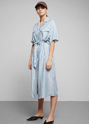 Платье на пуговицах в полоску в стиле cos & other stories
