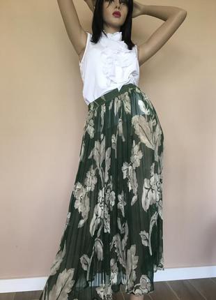 Шелковая юбка плиссе бренд monari by bosch textil s-m