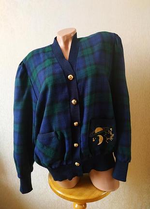 Бомбер у клітинку/вовна