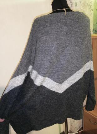 Тёплый,мягенький свитер-пуловер, 12% шерсть,5% альпака,мега батал,vero moda4 фото