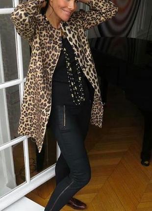 Тренд леопардовая рубашка, натуральная h&m1 фото