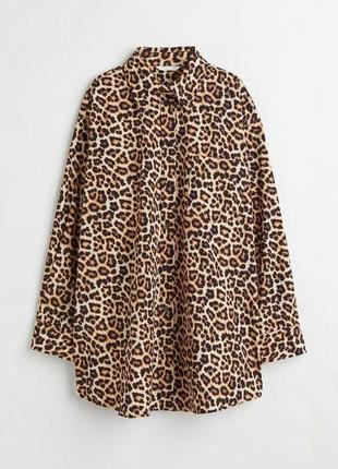 Тренд леопардовая рубашка, натуральная h&m2 фото