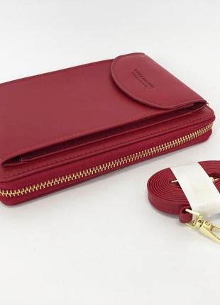 Женский клатч-шумка baellerry forever young, кошелек сумка с отделением для телефона. цвет: розовый1 фото
