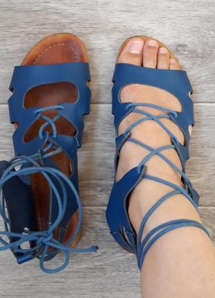 Босоножки сандали кожа на шнуровке2 фото