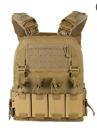 Плитоноска швидкого скидання m-tac cuirass fast qrs xl coyote, краща якість, оригінал ua