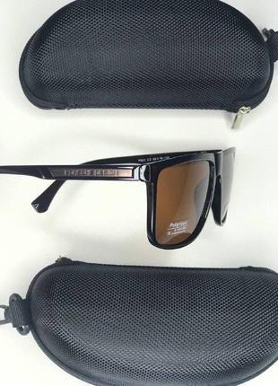 Солнцезащитные очки мужские полароид porsche design polarized порше с поляризацией квадратные глянцевы матовые5 фото