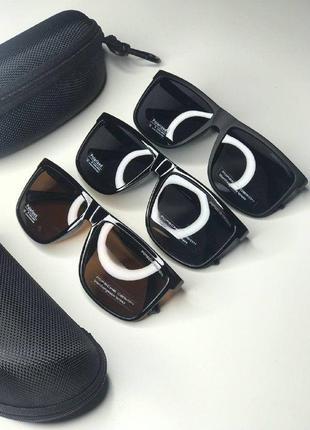 Солнцезащитные очки мужские полароид porsche design polarized порше с поляризацией квадратные глянцевы матовые2 фото