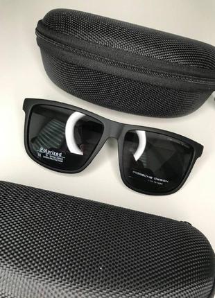 Солнцезащитные мужские очки porsche design polarized антибликовые защита от уф uv400 поляризованные черные