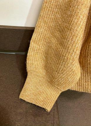 Стильный новый мягкий горчичный свитер с шерстью9 фото