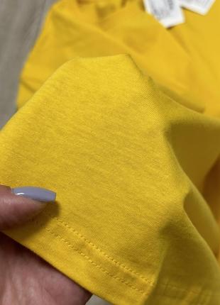 Желтая летняя футболка однотонная весна лето катон хлопок х/б5 фото