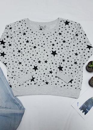 Укороченный свитшот  denim co серый