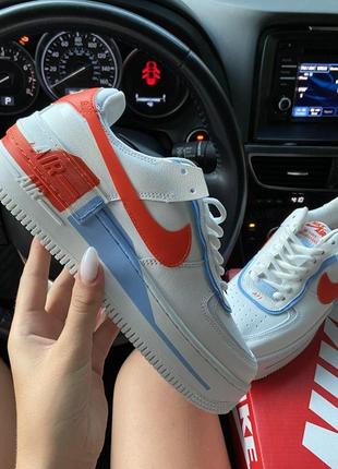 🔥nike air force 1 low white red blue- витонченість та комфорт👇 1:1 до оригіналу❤️