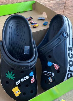 Crocs bayaband clog black крокси сабо унісекс чорні лідер продажів2 фото